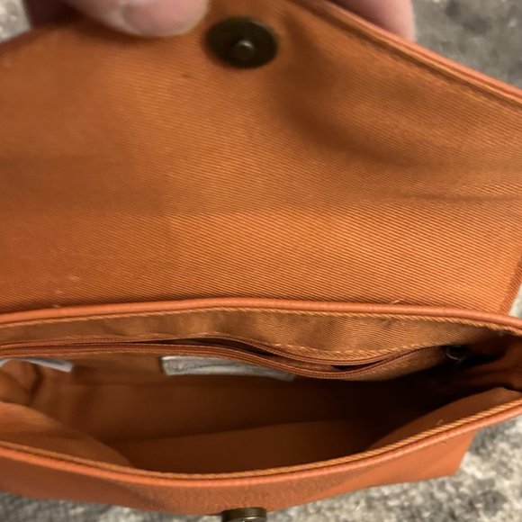 Universal Threads Orange Simulated Leather Clutch or Cosmetic Bag - Picture 5 of 7